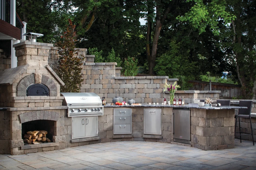 built in outdoor kitchens